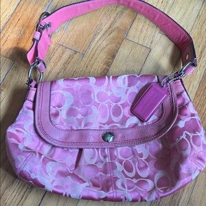 Coach Pink Signature Shoulder Bag